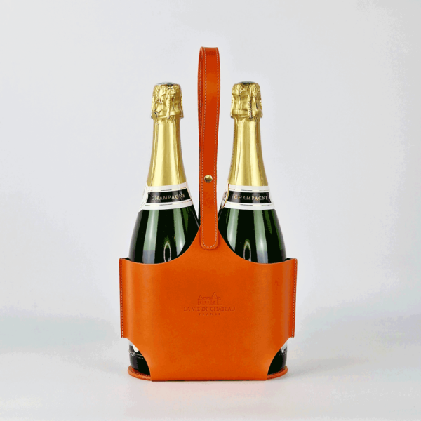 Porte bouteille de champagne orange